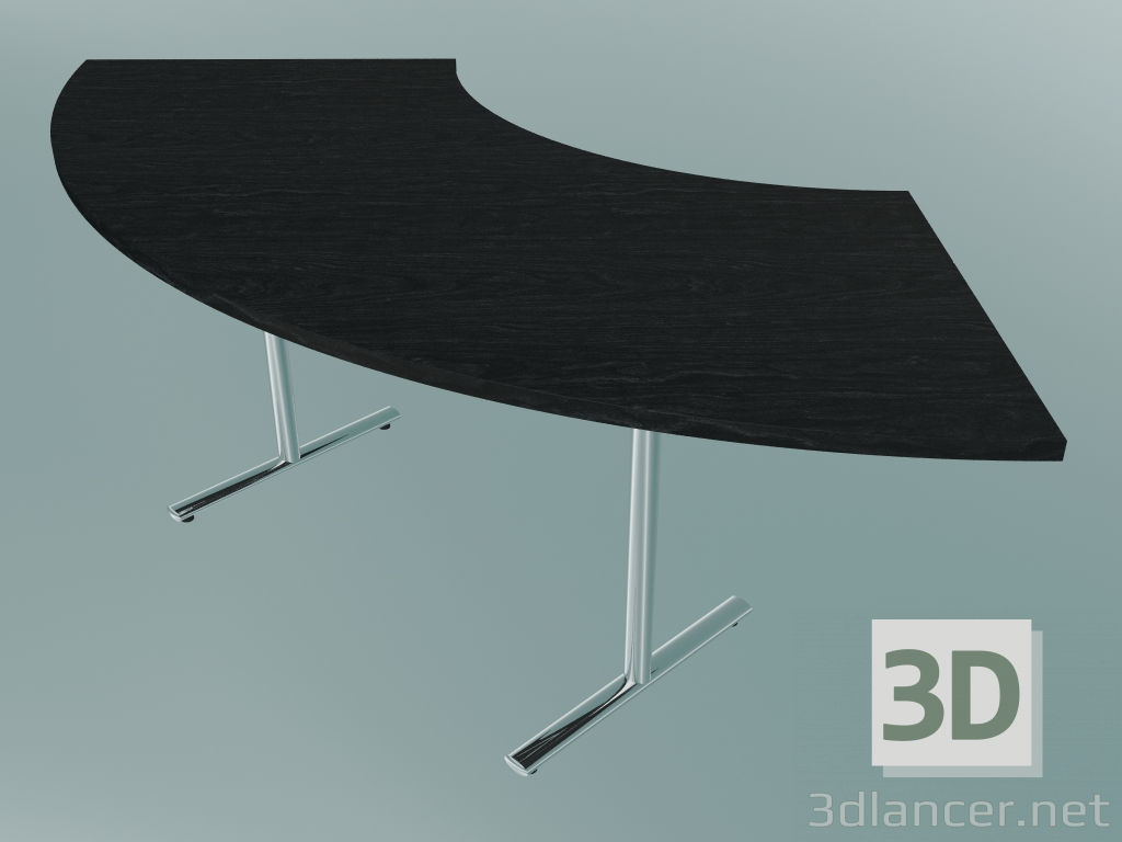 3 डी मॉडल क्रिसेंट टी-लेग फ्लिप-टॉप टेबल (1500x750 मिमी) - पूर्वावलोकन