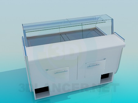 modelo 3D Mostrador refrigerador - escuchar modelo 3D Mostrador refrigerador - escuchar