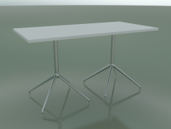 Rechteckiger Tisch mit doppelter Basis 5702, 5719 (H 74 - 69x139 cm, Weiß, LU1)