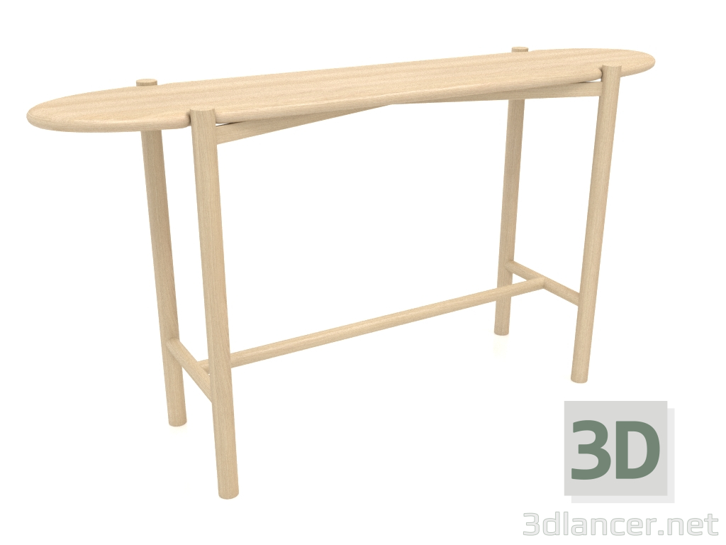3D Modell Konsolentisch KT 01 (1400x340x750, Holz weiß) - Vorschau
