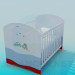 3d модель Кроватка для новорожденного мальчика – превью