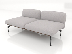 Sofa module for 2 people (leather upholstery on the outside)