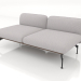 3d model Módulo sofá para 2 personas (tapizado exterior de piel) - vista previa