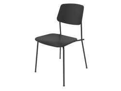 Unstrain chair with plywood back h81 (black plywood)