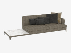 Sofa modernes Doppelleder mit Tisch Oscar (298х98х83)