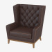 3d model Armchair leather Aurora - preview