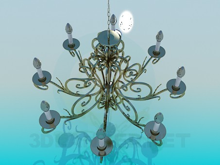 modelo 3D Araña de luces - escuchar modelo 3D Araña de luces - escuchar