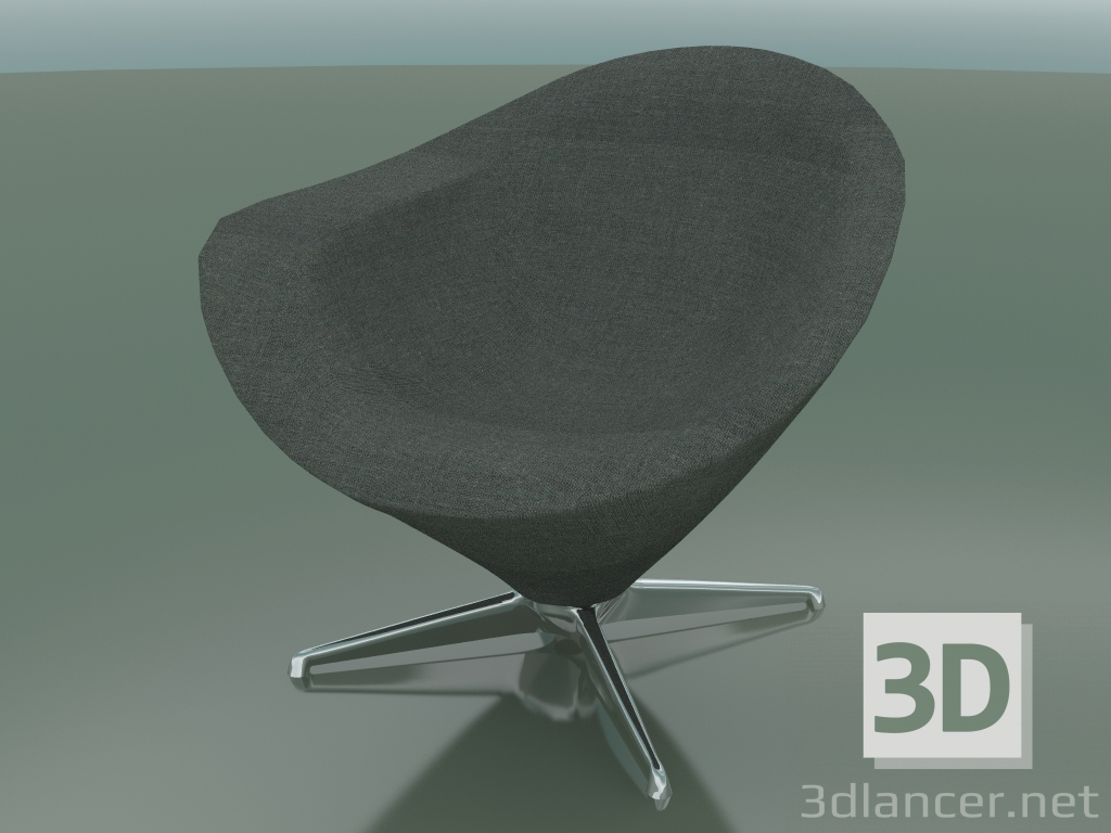 3d модель Крісло PETIT з оббивкою з тканини – превью