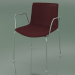 3d model Chair 0310 (4 legs with armrests and removable leather upholstery, cover 3, chrome) - preview