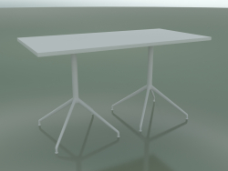 Table rectangulaire avec base double 5702, 5719 (H 74 - 69x139 cm, Blanc, V12)