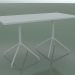 3D Modell Rechteckiger Tisch mit doppelter Basis 5702, 5719 (H 74 - 69x139 cm, Weiß, V12) - Vorschau