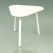modèle 3D Table d'appoint 010 (Metal Milk, Teck de couleur blanc résistant aux intempéries) - preview