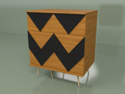 Chest of drawers Lady Woo with color pattern (black)