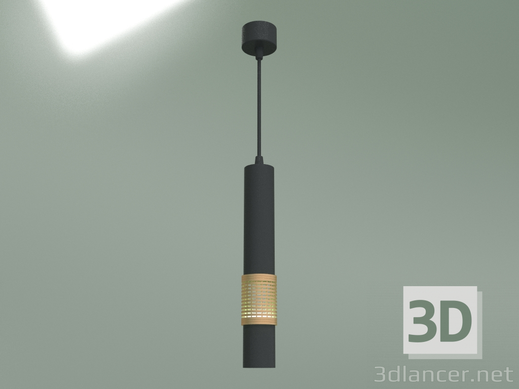 modello 3D Lampada a sospensione DLN001 MR16 (nero opaco-oro) - anteprima