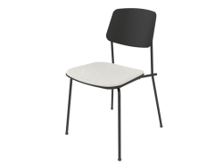 Kontrplak sırtlı ve koltuk minderli h81 (siyah kontrplak) gergisiz sandalye