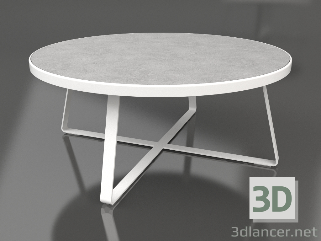 modello 3D Tavolo da pranzo rotondo Ø175 (DEKTON Kreta, Bianco) - anteprima