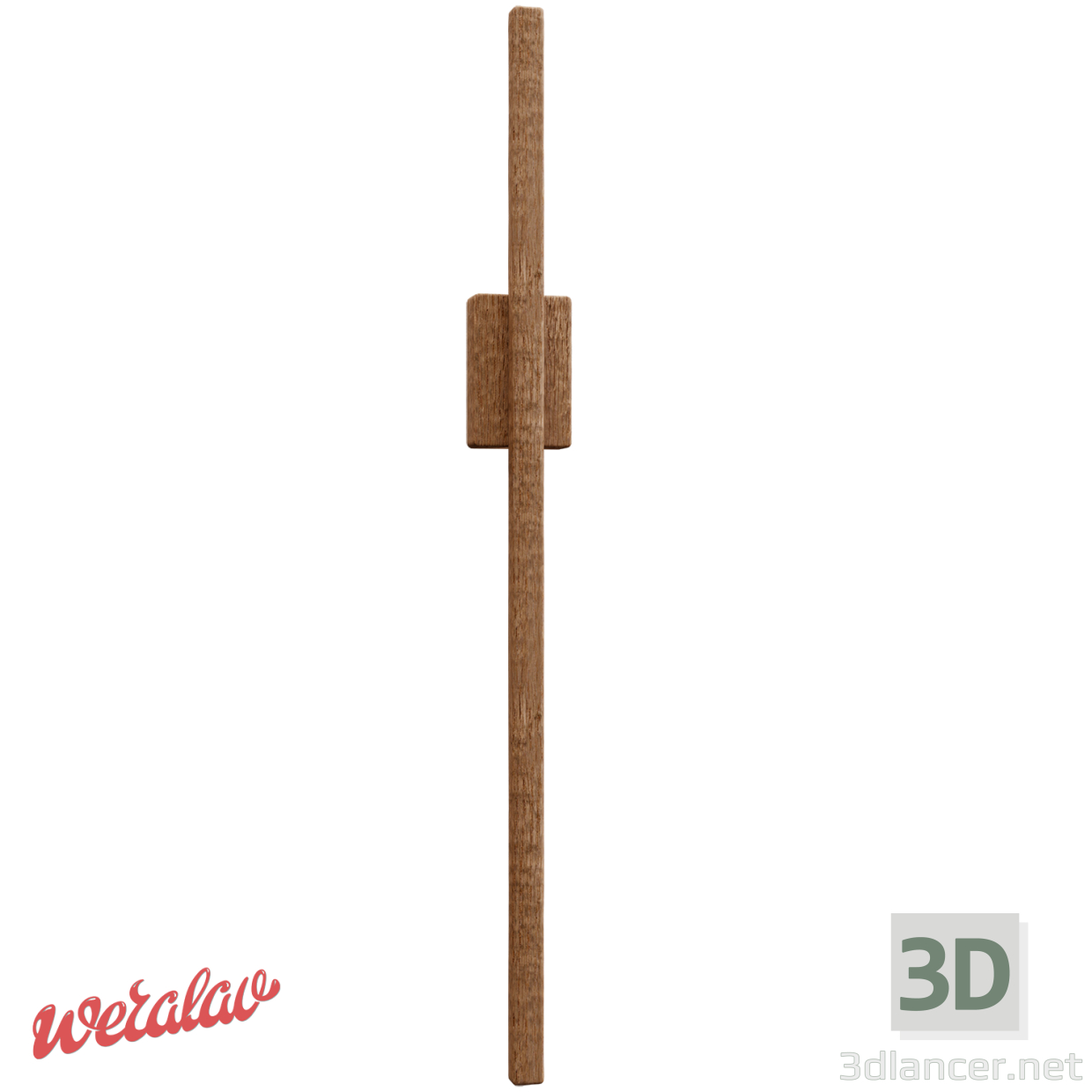 3D Modell Wandleuchte „Bata rect“ BW - Vorschau