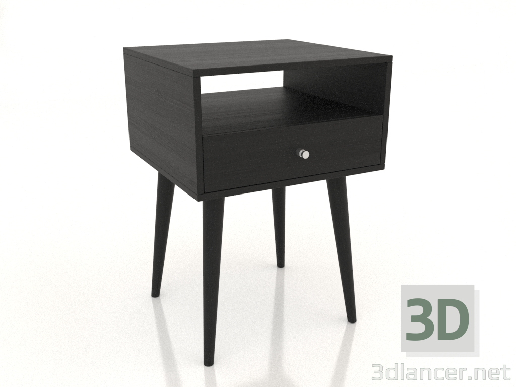 3D modeli Başucu sehpası 400 mm (siyah RAL 9005) - önizleme