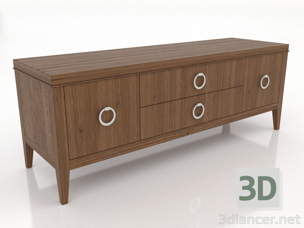 3d model Mueble TV 2 1500 mm (nogal claro) - vista previa 3d model Mueble TV 2 1500 mm (nogal claro) - vista previa