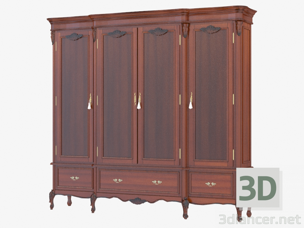3d model Wall cabinet BN8828 (wood with black patina) - preview