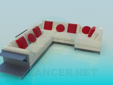 3d model Sofá de la esquina - vista previa