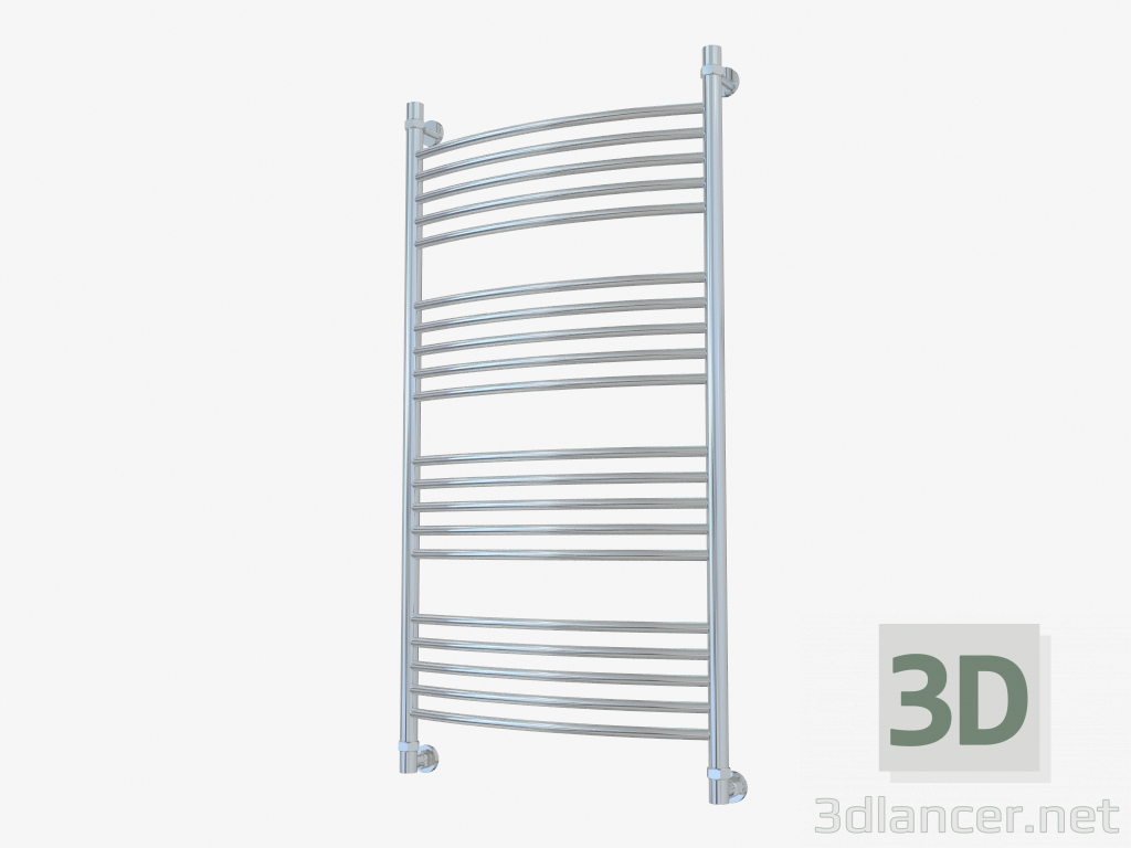 modello 3D Porta salviette riscaldato Bohemia curvo (1200x600) - anteprima
