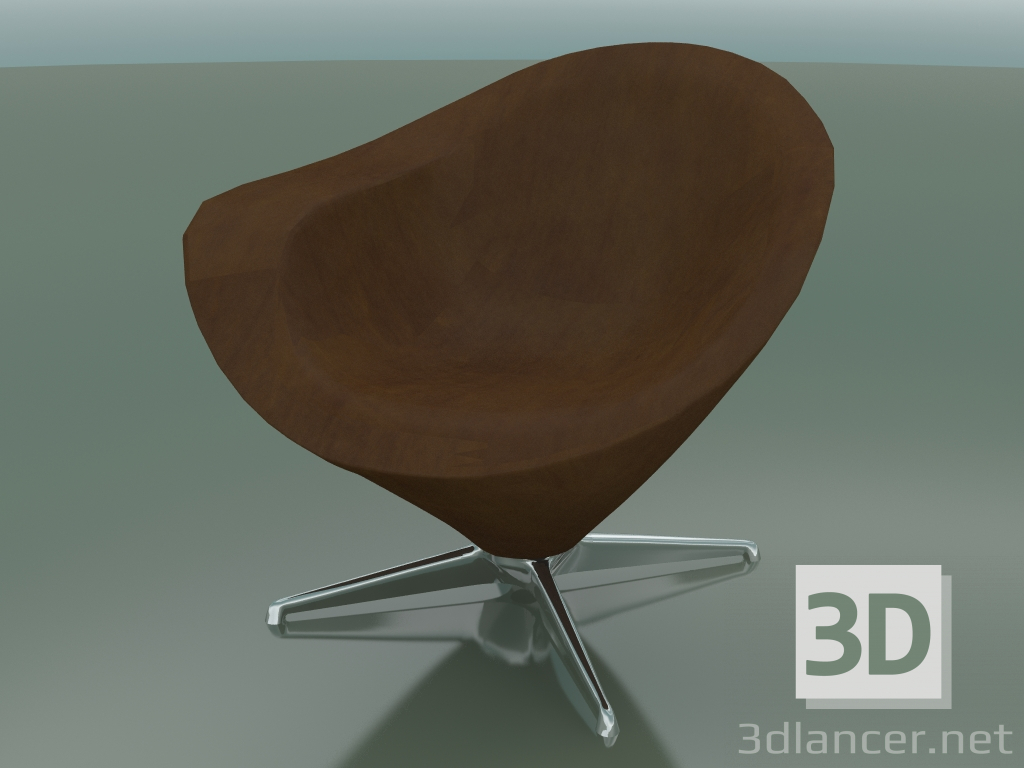 3d модель Кресло PETIT с обивкой из кожи – превью