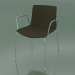 3d model Chair 0310 (4 legs with armrests and removable leather upholstery, cover 2, chrome) - preview