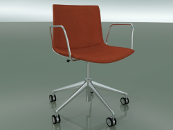 Chair 0319 (5 castors, with armrests, LU1, with removable leather interior, cover 2)