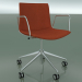 3D Modell Stuhl 0319 (5 Rollen, mit Armlehnen, LU1, mit abnehmbarer Lederausstattung, Bezug 2) - Vorschau