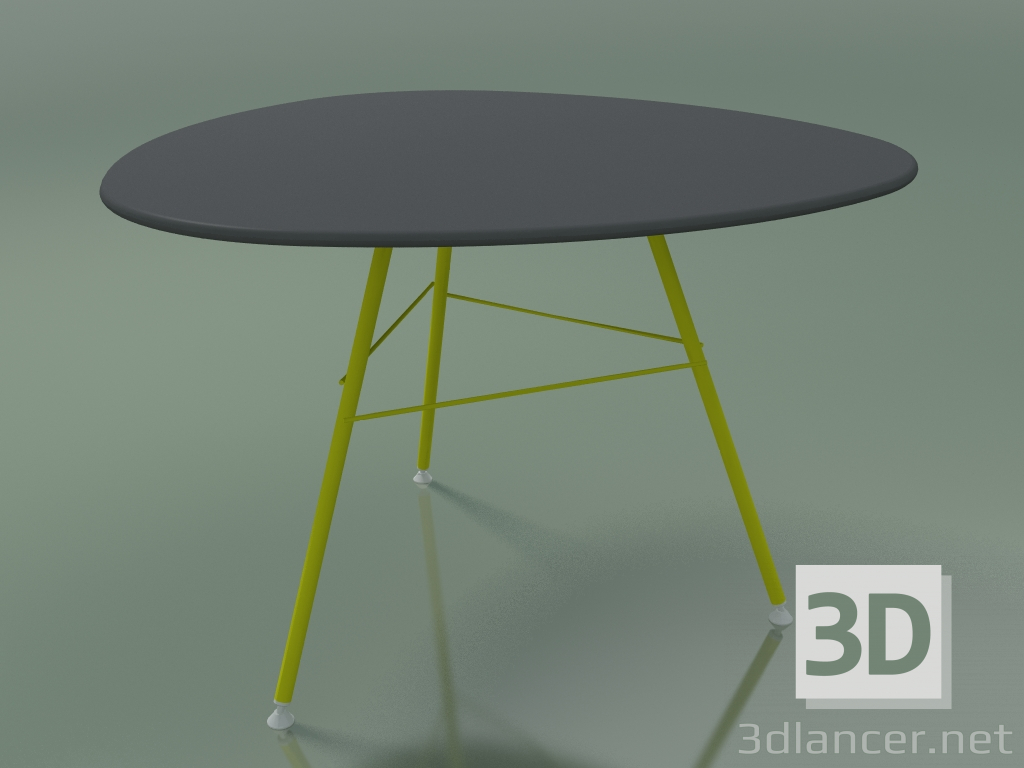 modello 3D Tavolo da esterno con piano di lavoro triangolare 1813 (H 50 - D 79 cm, HPL, V37) - anteprima