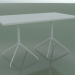 3d model Rectangular table with a double base 5703, 5720 (H 74 - 79x139 cm, White, V12) - preview