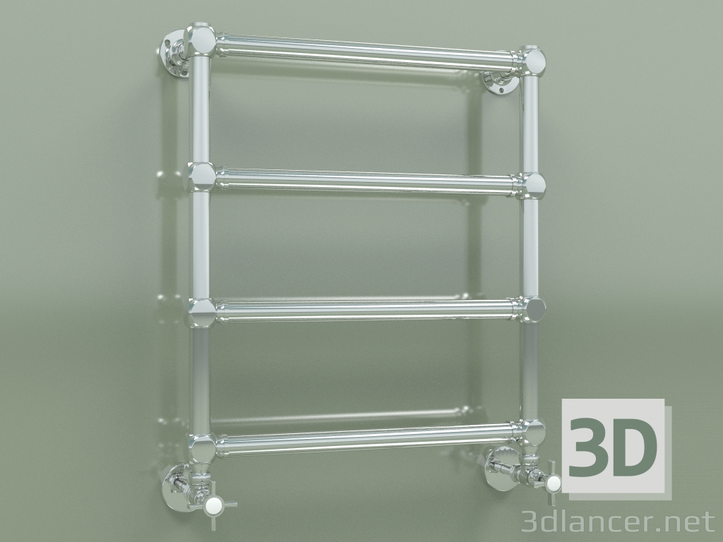 3D modeli Minuette ısıtmalı havlu askısı (596x540, Krom kaplamalı) - önizleme