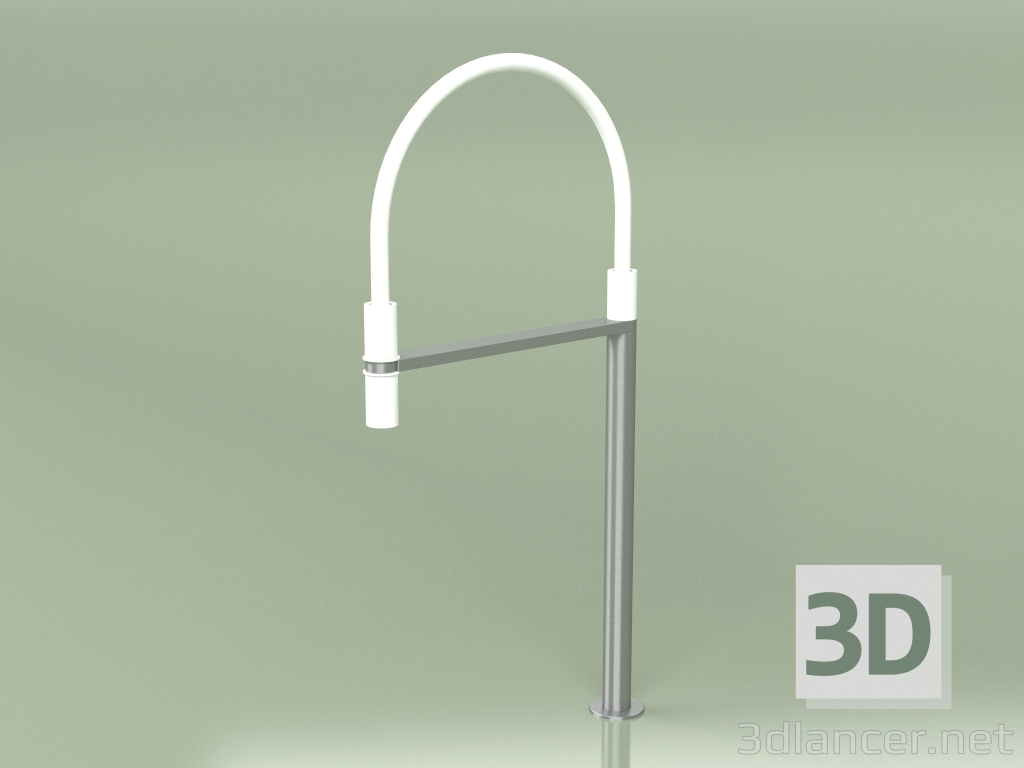 modello 3D Bocca di erogazione girevole, tubo flessibile bianco, collegamento magnetico (BC 500, AS) - anteprima