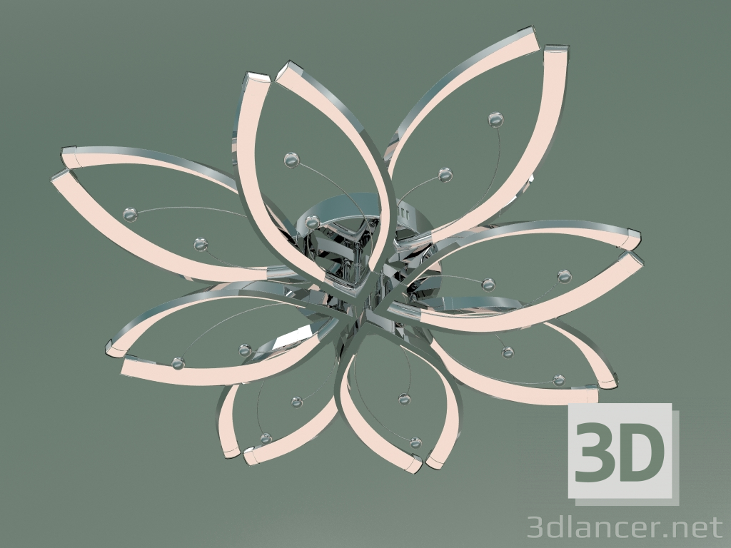 modello 3D Lampada da soffitto 90092-8 (cromo) - anteprima
