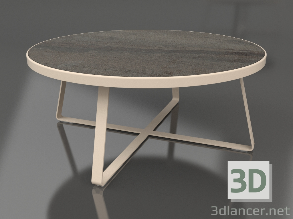 modello 3D Tavolo da pranzo rotondo Ø175 (DEKTON Radio, Sabbia) - anteprima