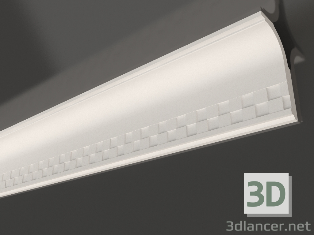 modello 3D Cornice per soffitto con cornice in gesso KL 021 (135x74x1000) - anteprima