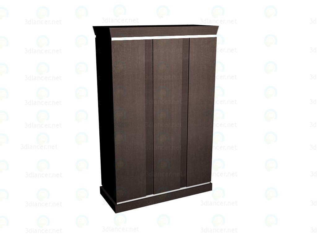 3d model Wardrobe 3-door - preview