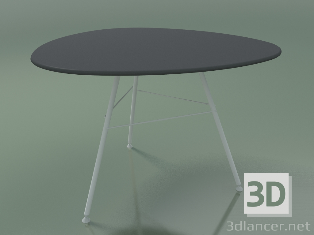 modello 3D Tavolo da esterno con piano di lavoro triangolare 1813 (H 50 - D 79 cm, HPL, V12) - anteprima