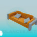 modèle 3D Canapé avec socle solide - preview