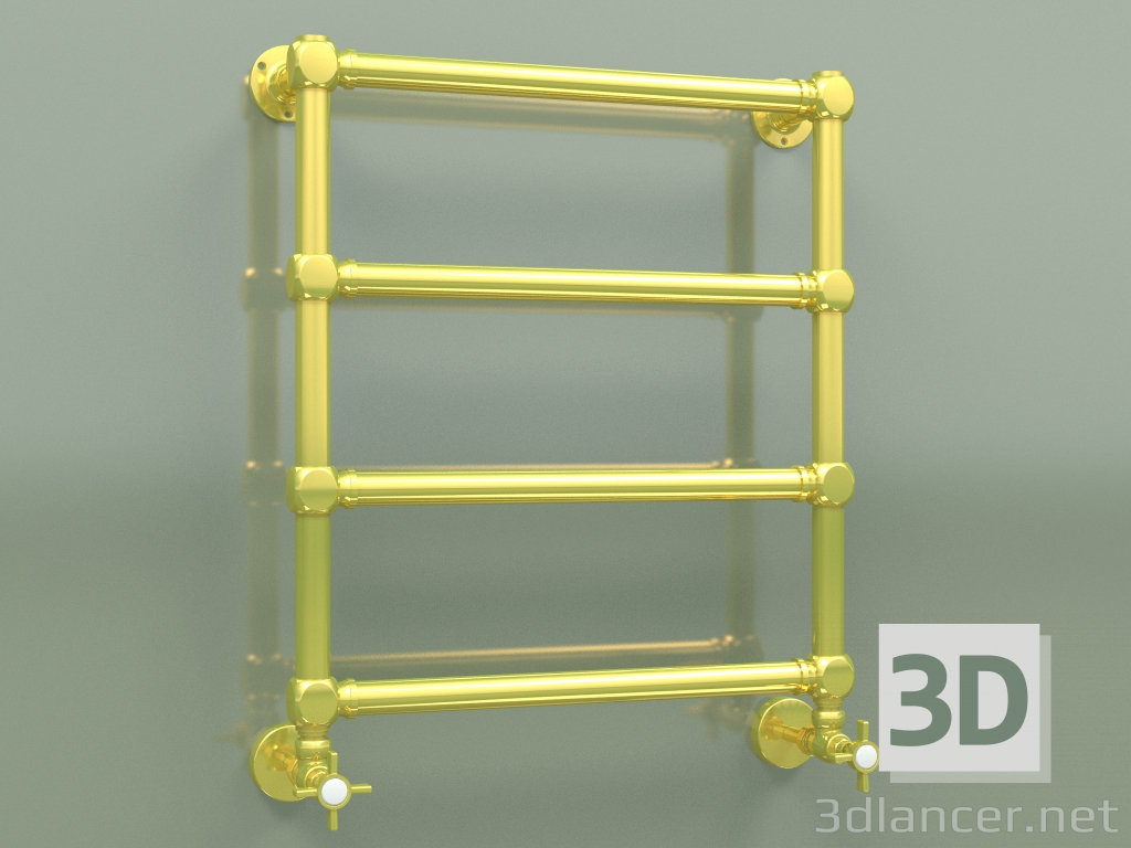 3d model Heated towel rail Minuette (596x540, Gold) - preview