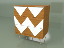 Chest of drawers Lady Woo with color pattern (white)
