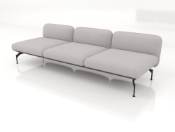 Módulo sofá de 3 plazas (tapizado exterior de piel)