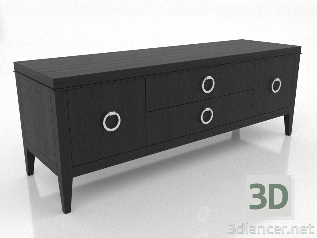 3D Modell TV-Schrank 2 1500 mm (schwarz RAL 9005) - Vorschau 3D Modell TV-Schrank 2 1500 mm (schwarz RAL 9005) - Vorschau