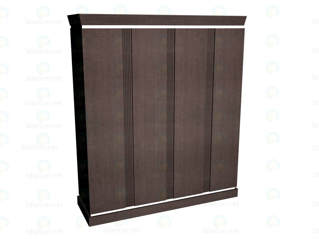 3d model Wardrobe 4-door - preview