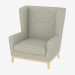 3d model Armchair leather Aurora lounge - preview