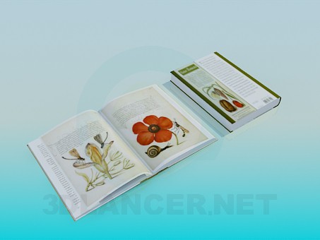 3d модель Книги про цветы – превью 3d модель Книги про цветы – превью