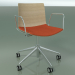 3D modeli Sandalye 0302 (5 tekerlekli, kolçaklı, LU1, koltuk minderli, ağartılmış meşe) - önizleme