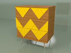 Chest of drawers Lady Woo with color pattern (mustard yellow)