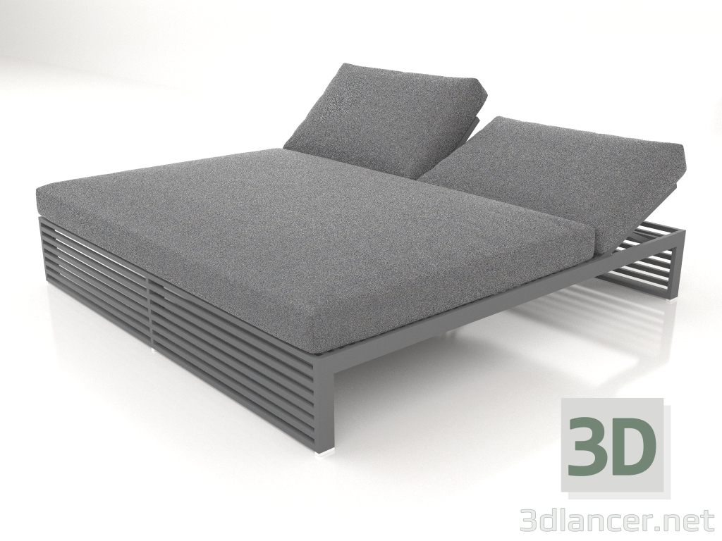 3d model Lounge bed 200 (Anthracite) - preview